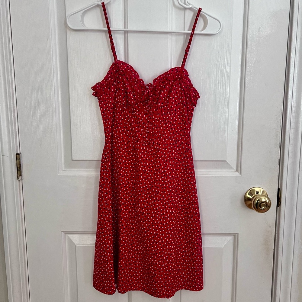 Princess Polly Red Polka Dot Mini Dress